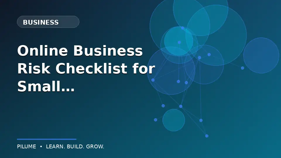 Online Business Risk Checklist for Small Teams