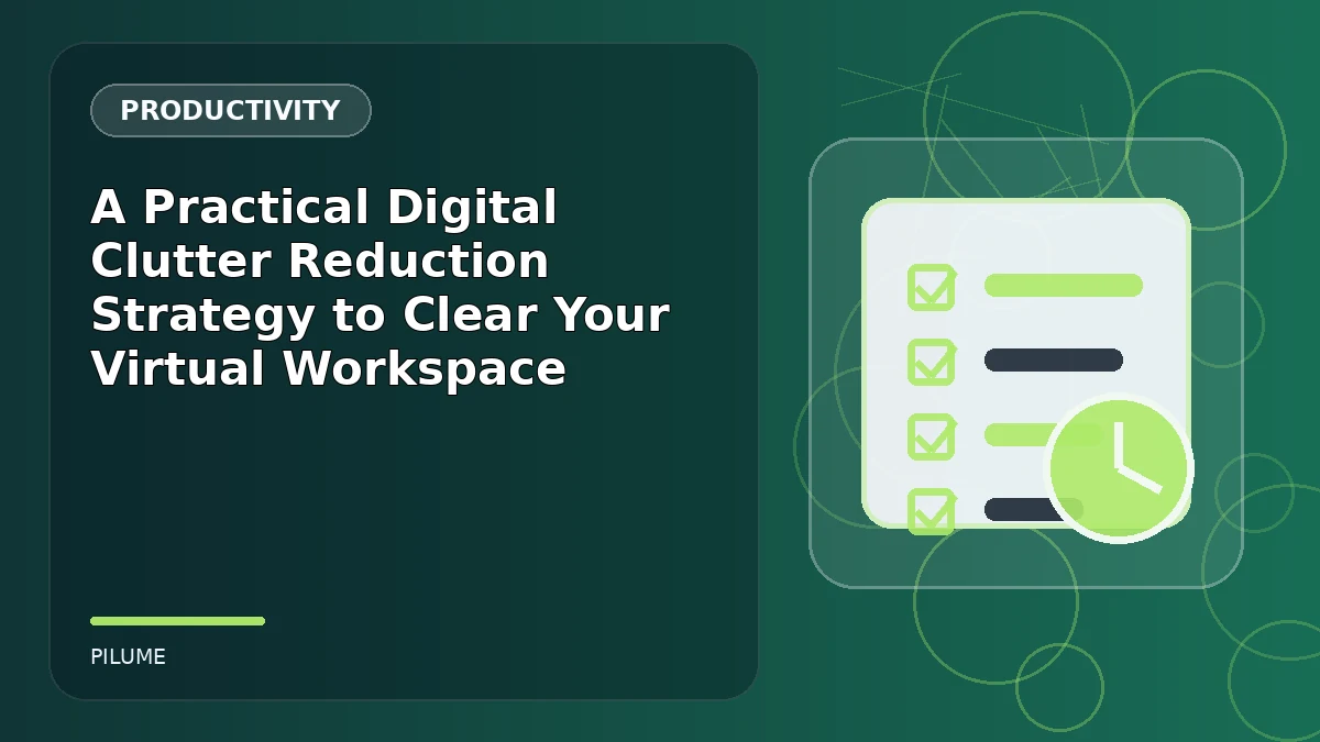 Topic-specific productivity illustration for A Practical Digital Clutter Reduction Strategy to Clear Your Virtual Workspace