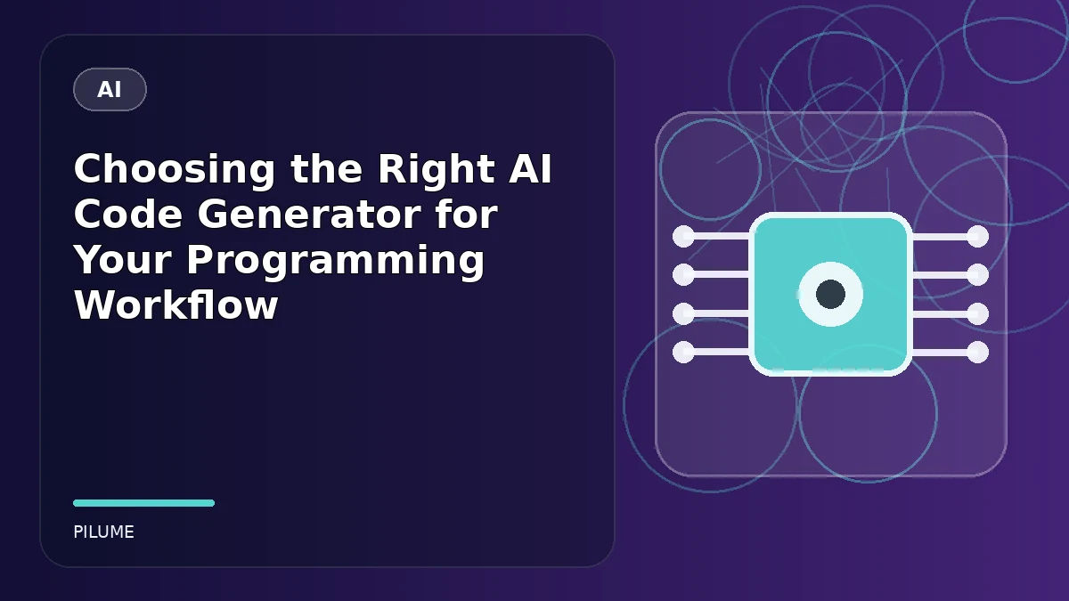 Topic-specific ai illustration for Choosing the Right AI Code Generator for Your Programming Workflow