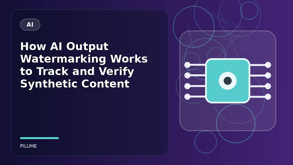 Topic-specific ai illustration for How AI Output Watermarking Works to Track and Verify Synthetic Content