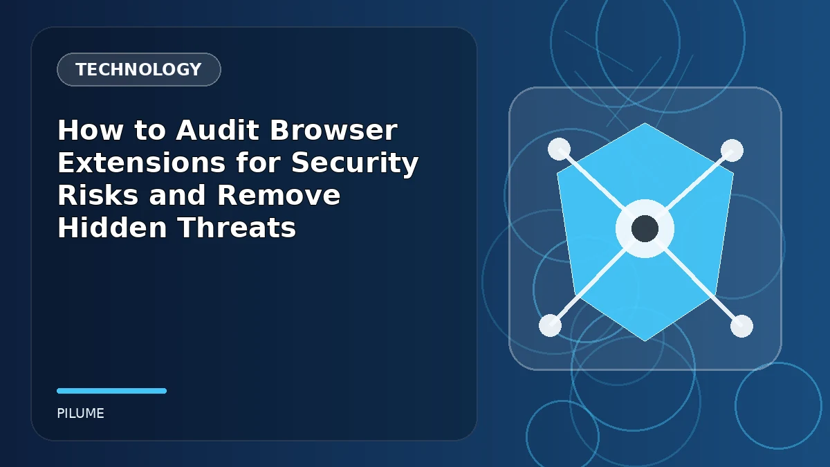Topic-specific technology illustration for How to Audit Browser Extensions for Security Risks and Remove Hidden Threats
