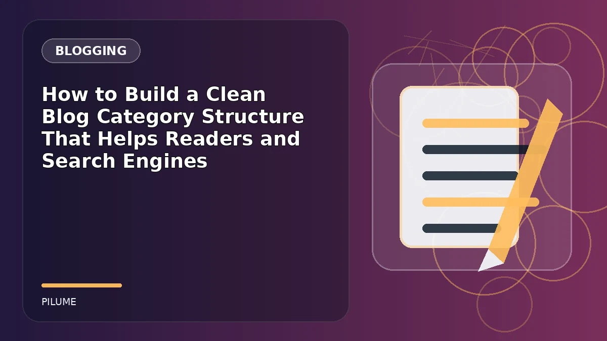 Topic-specific blogging illustration for How to Build a Clean Blog Category Structure That Helps Readers and Search Engines