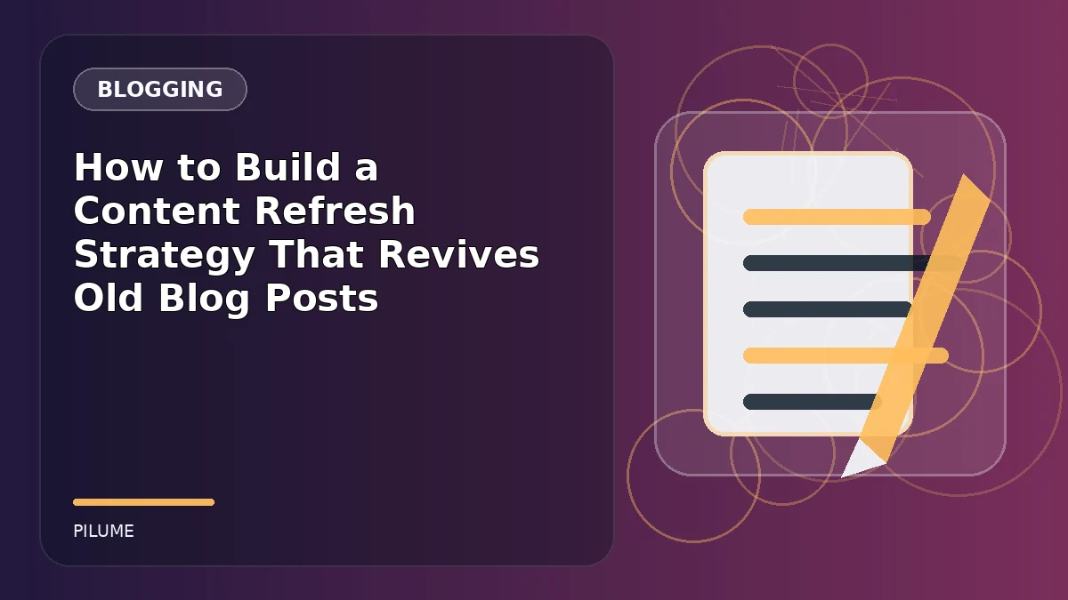 Topic-specific blogging illustration for How to Build a Content Refresh Strategy That Revives Old Blog Posts