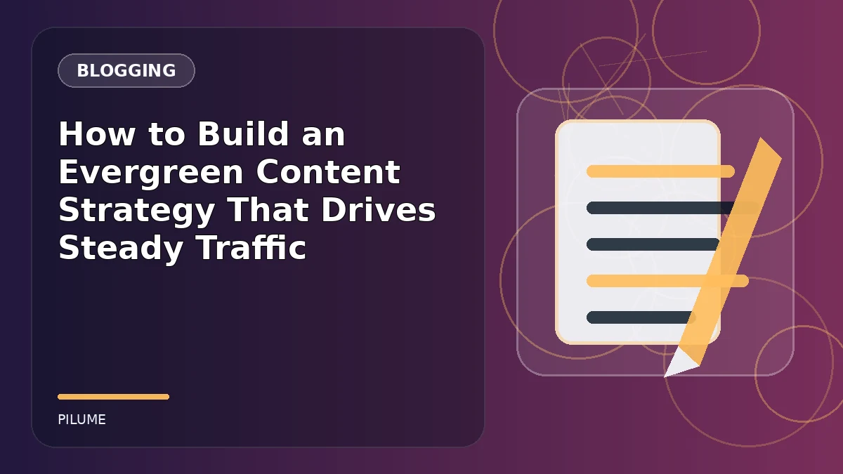 Topic-specific blogging illustration for How to Build an Evergreen Content Strategy That Drives Steady Traffic