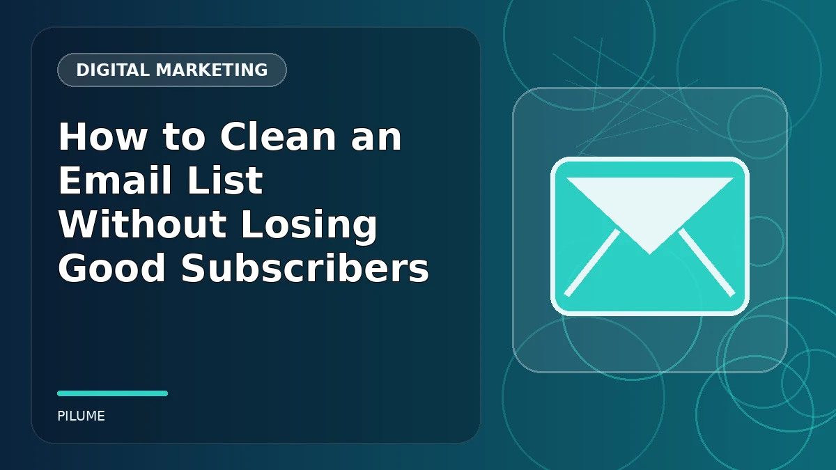 Topic-specific digital marketing illustration for How to Clean an Email List Without Losing Good Subscribers