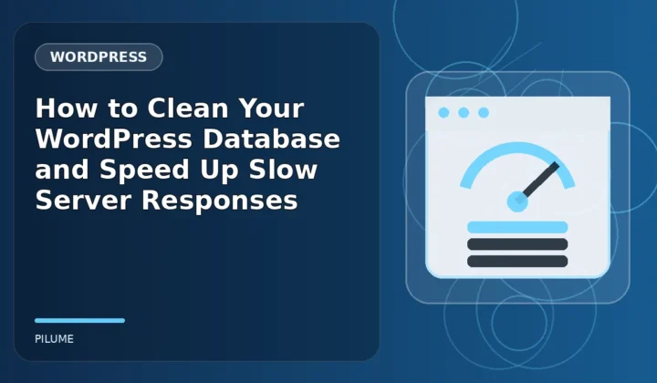Topic-specific wordpress illustration for How to Clean Your WordPress Database and Speed Up Slow Server Responses