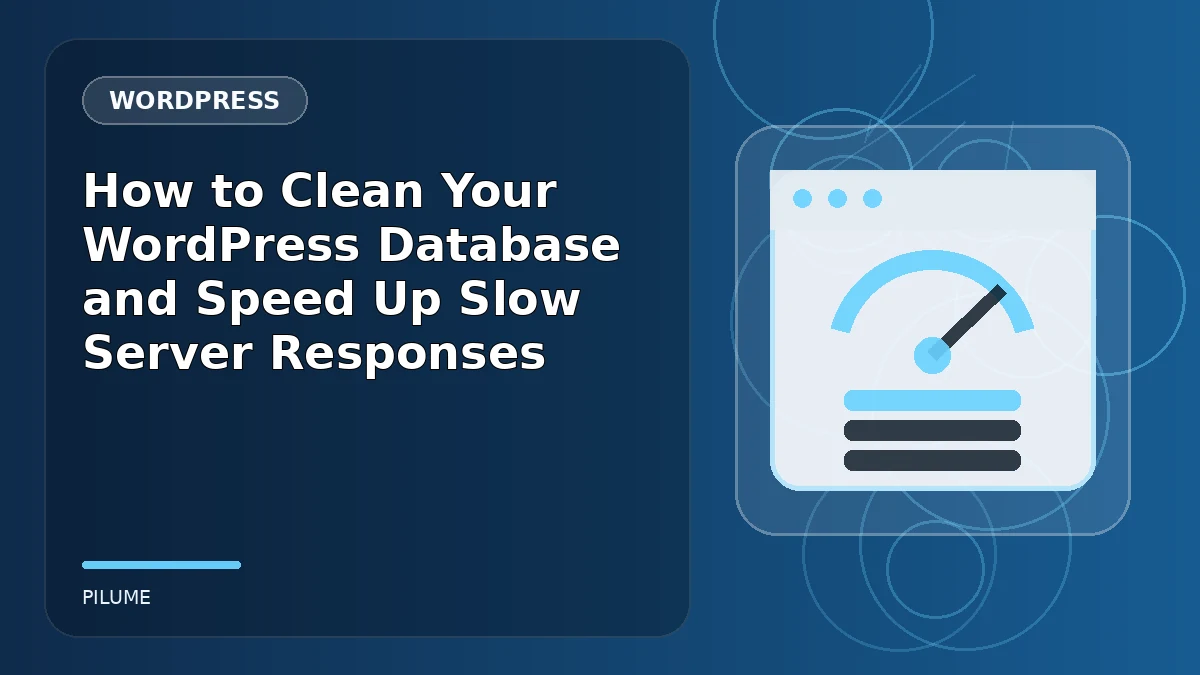 Topic-specific wordpress illustration for How to Clean Your WordPress Database and Speed Up Slow Server Responses
