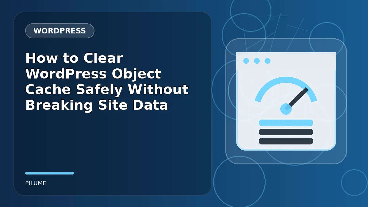Topic-specific wordpress illustration for How to Clear WordPress Object Cache Safely Without Breaking Site Data
