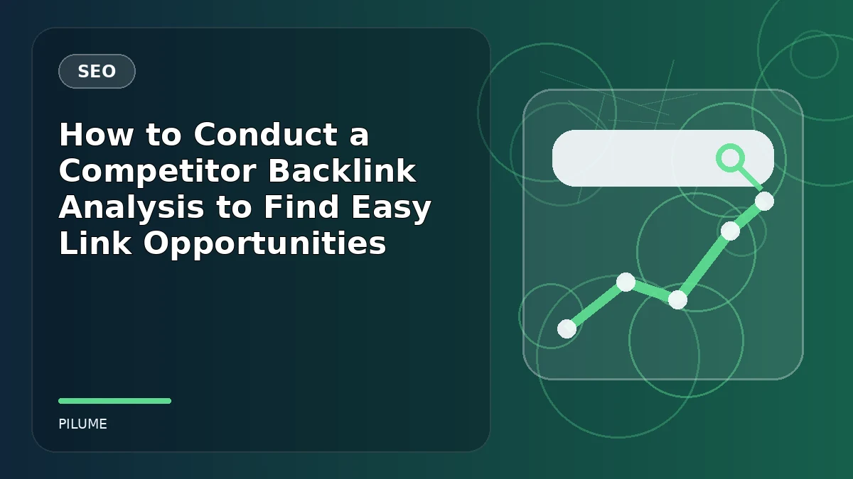 Topic-specific seo illustration for How to Conduct a Competitor Backlink Analysis to Find Easy Link Opportunities