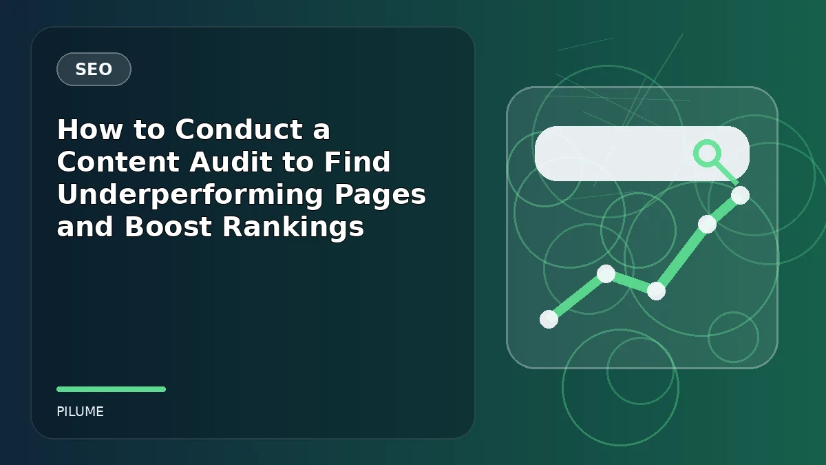 Topic-specific seo illustration for How to Conduct a Content Audit to Find Underperforming Pages and Boost Rankings