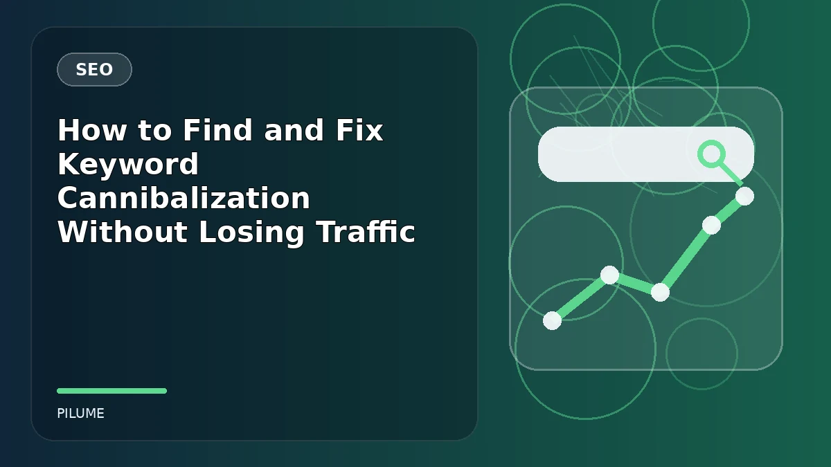 Topic-specific seo illustration for How to Find and Fix Keyword Cannibalization Without Losing Traffic
