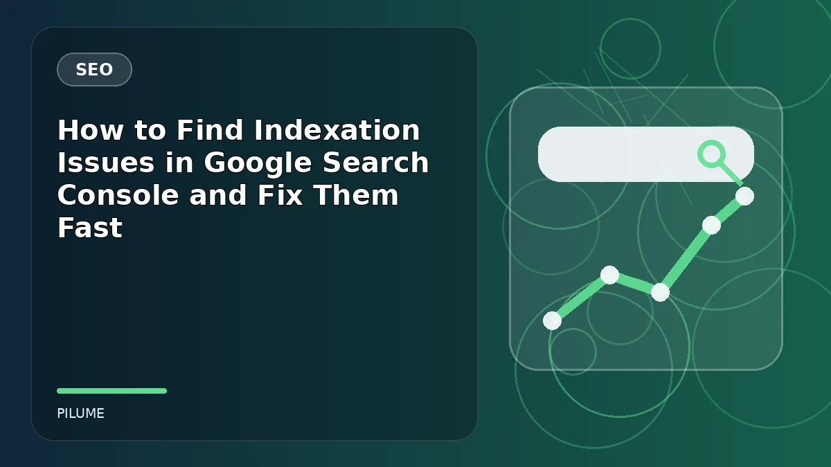 Topic-specific seo illustration for How to Find Indexation Issues in Google Search Console and Fix Them Fast