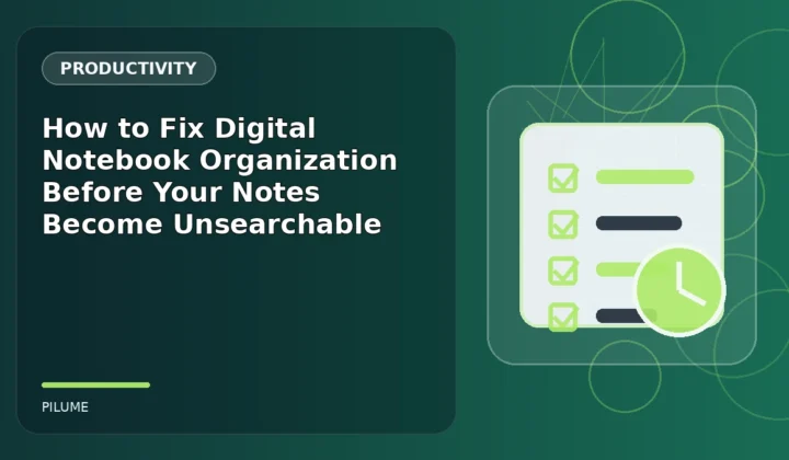 Topic-specific productivity illustration for How to Fix Digital Notebook Organization Before Your Notes Become Unsearchable