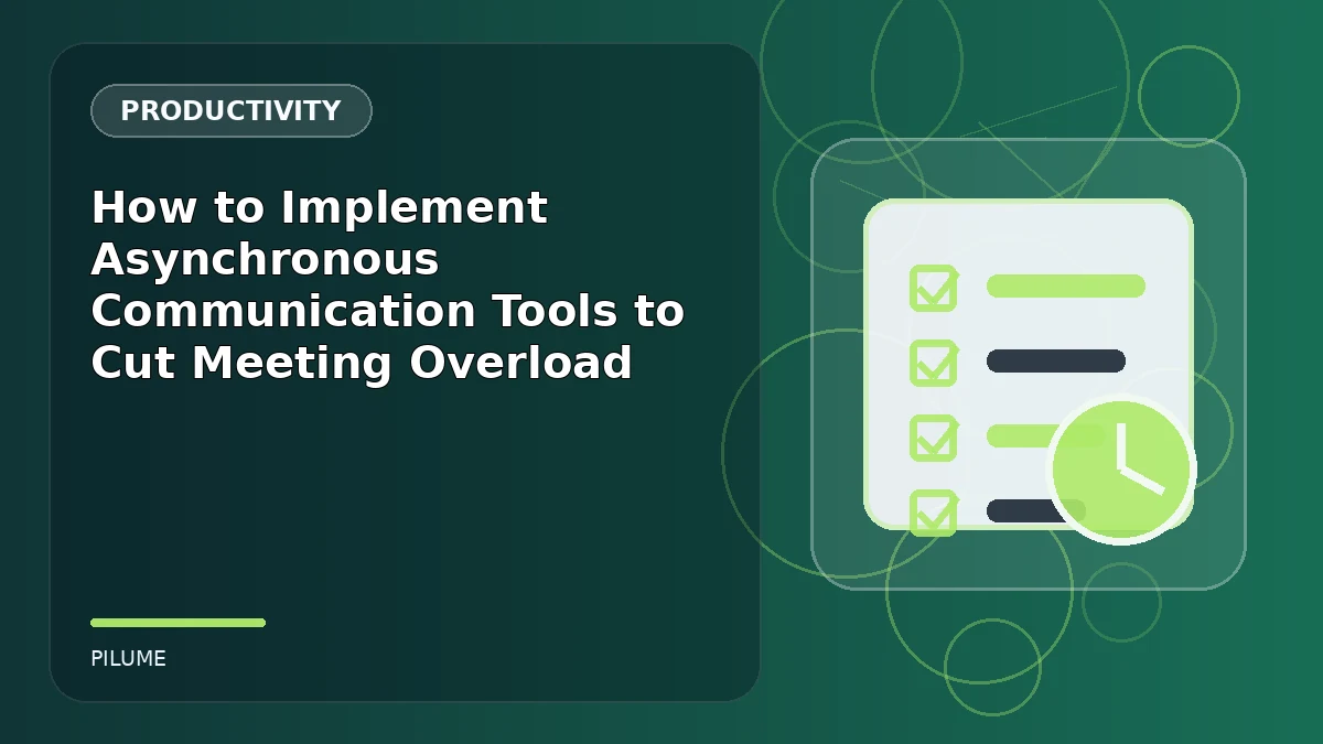 Topic-specific productivity illustration for How to Implement Asynchronous Communication Tools to Cut Meeting Overload