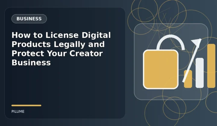 Topic-specific business illustration for How to License Digital Products Legally and Protect Your Creator Business