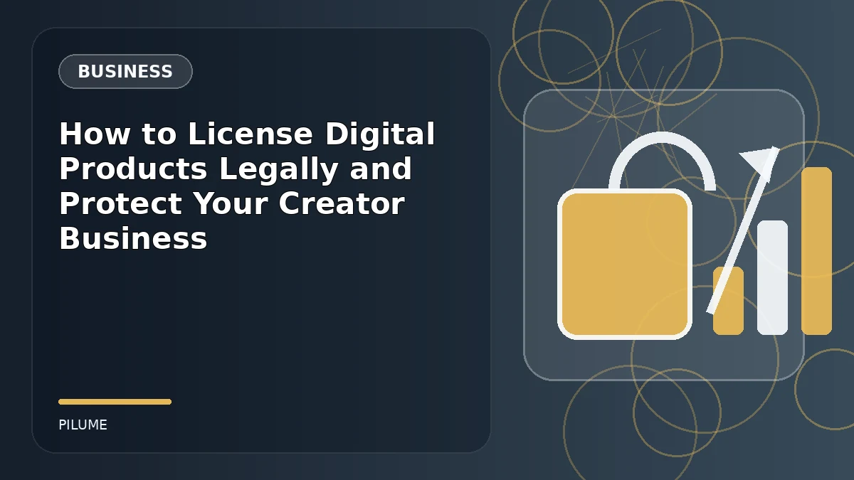 Topic-specific business illustration for How to License Digital Products Legally and Protect Your Creator Business