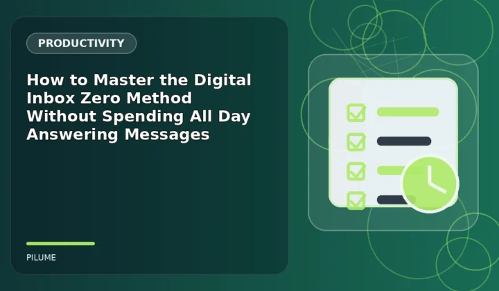 Topic-specific productivity illustration for How to Master the Digital Inbox Zero Method Without Spending All Day Answering Messages