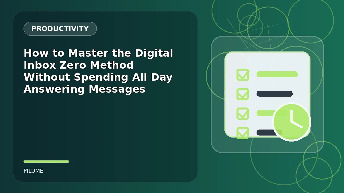 Topic-specific productivity illustration for How to Master the Digital Inbox Zero Method Without Spending All Day Answering Messages