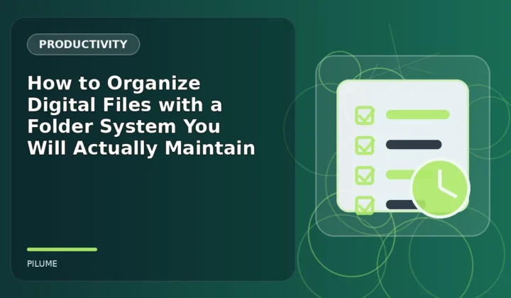 Topic-specific productivity illustration for How to Organize Digital Files with a Folder System You Will Actually Maintain