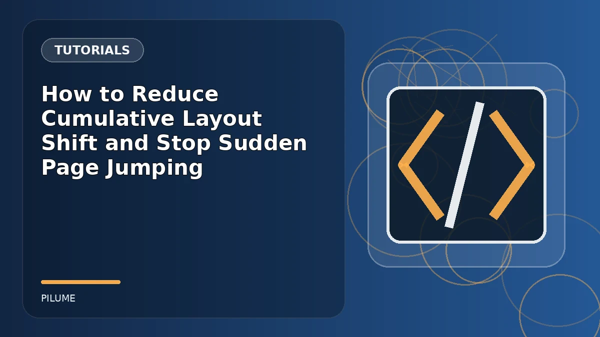 Topic-specific tutorials illustration for How to Reduce Cumulative Layout Shift and Stop Sudden Page Jumping