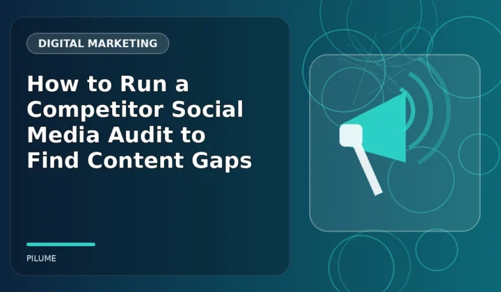 Topic-specific digital marketing illustration for How to Run a Competitor Social Media Audit to Find Content Gaps