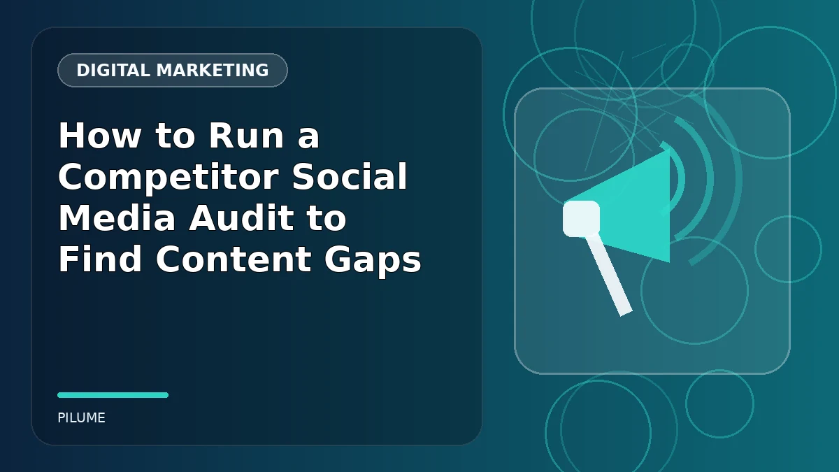 Topic-specific digital marketing illustration for How to Run a Competitor Social Media Audit to Find Content Gaps