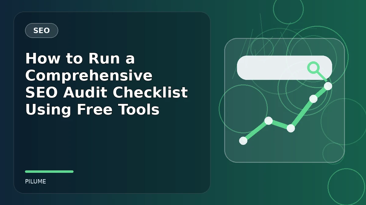 Topic-specific seo illustration for How to Run a Comprehensive SEO Audit Checklist Using Free Tools