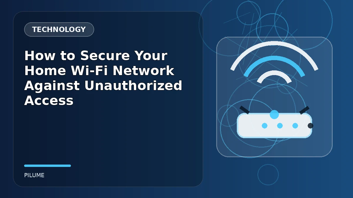 Wireless router sending Wi-Fi signals beside a security lock in a home network scene