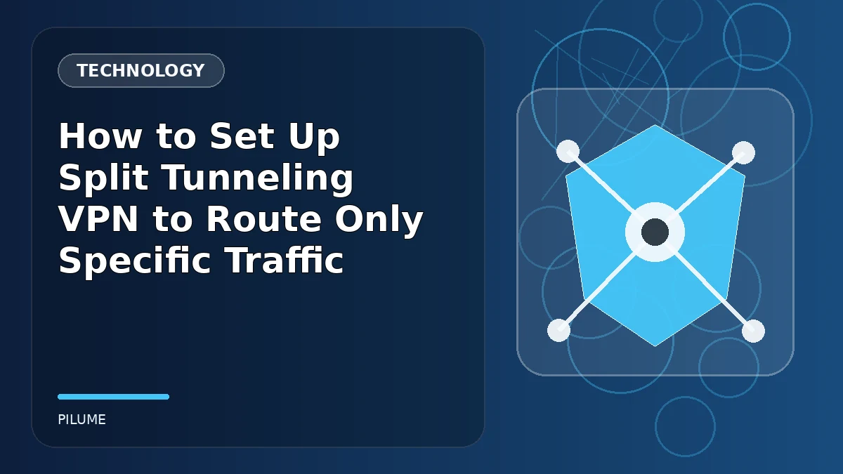Topic-specific technology illustration for How to Set Up Split Tunneling VPN to Route Only Specific Traffic