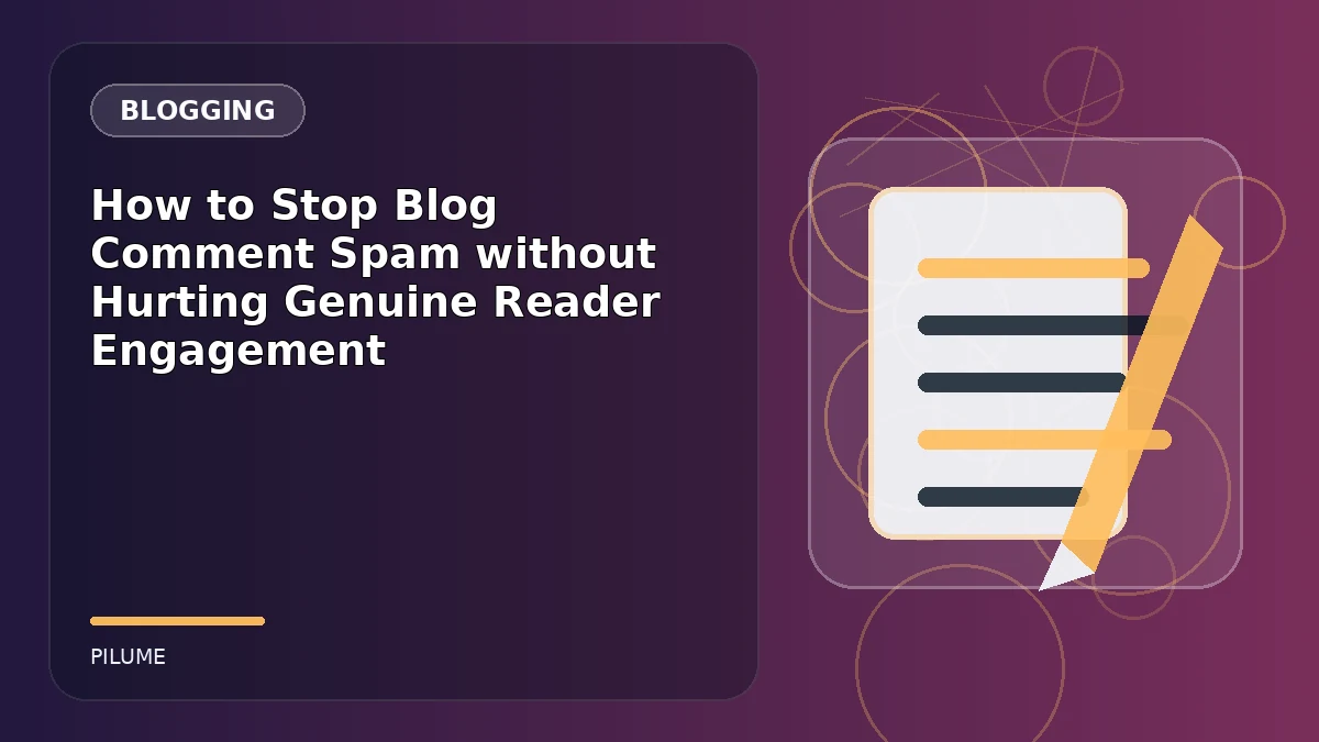 Topic-specific blogging illustration for How to Stop Blog Comment Spam without Hurting Genuine Reader Engagement