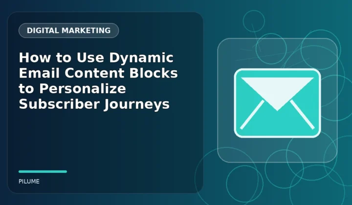 Topic-specific digital marketing illustration for How to Use Dynamic Email Content Blocks to Personalize Subscriber Journeys