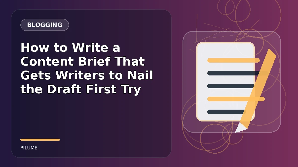 Topic-specific blogging illustration for How to Write a Content Brief That Gets Writers to Nail the Draft First Try