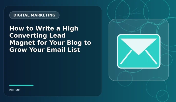 Topic-specific digital marketing illustration for How to Write a High Converting Lead Magnet for Your Blog to Grow Your Email List