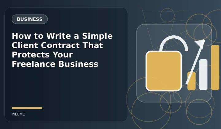Topic-specific business illustration for How to Write a Simple Client Contract That Protects Your Freelance Business