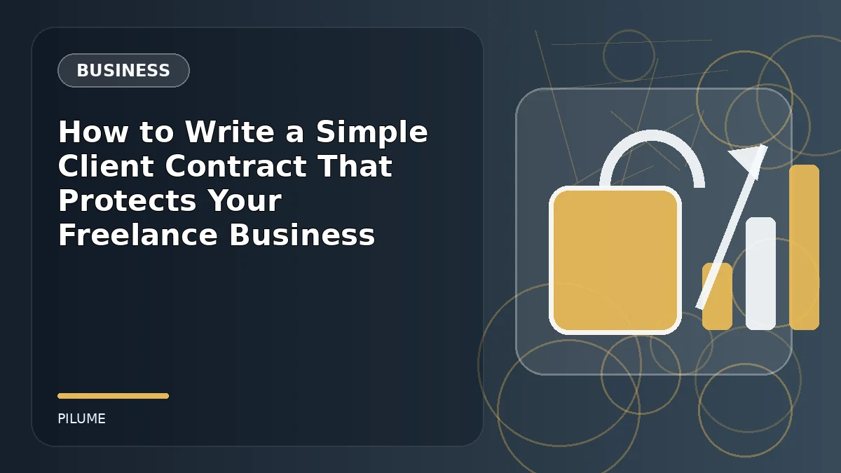 Topic-specific business illustration for How to Write a Simple Client Contract That Protects Your Freelance Business