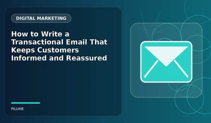 Topic-specific digital marketing illustration for How to Write a Transactional Email That Keeps Customers Informed and Reassured