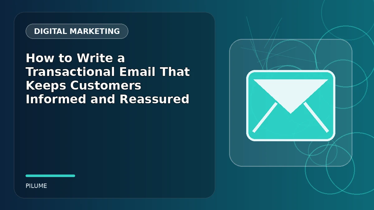 Topic-specific digital marketing illustration for How to Write a Transactional Email That Keeps Customers Informed and Reassured
