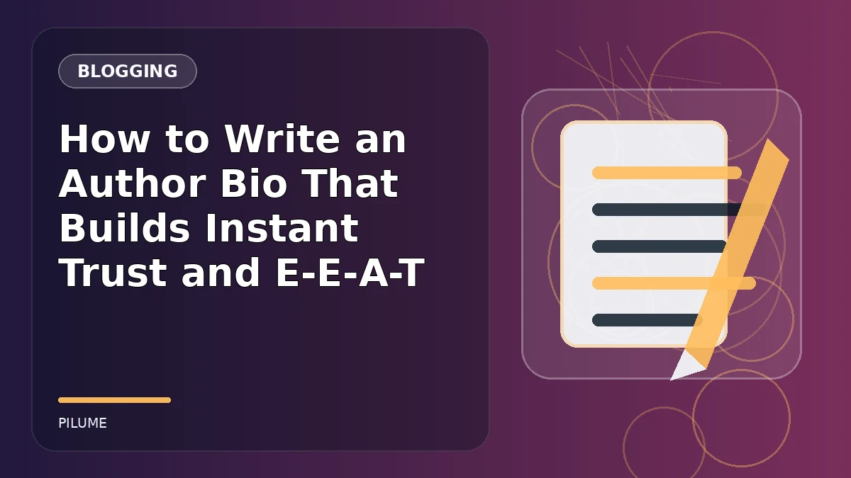 Topic-specific blogging illustration for How to Write an Author Bio That Builds Instant Trust and E-E-A-T