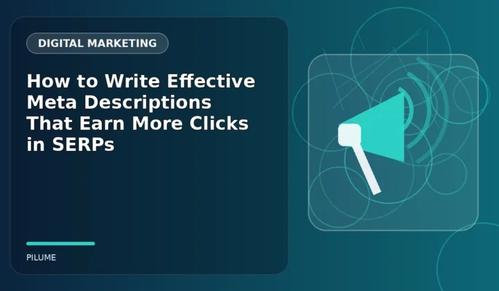 Topic-specific digital marketing illustration for How to Write Effective Meta Descriptions That Earn More Clicks in SERPs