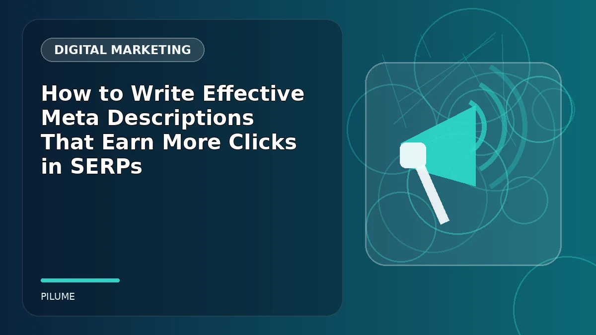 Topic-specific digital marketing illustration for How to Write Effective Meta Descriptions That Earn More Clicks in SERPs